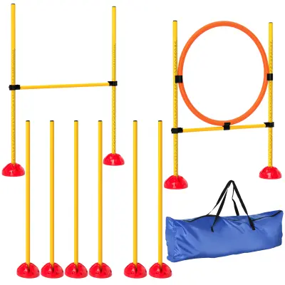PawHut Agility komplet za pse, 3-delna polnilna agility oprema za šolanje psov