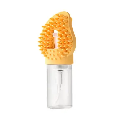 Silikonska krtača za kopanje in masažo za pse in mačke Yellow