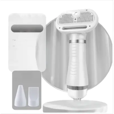 6-in-1 Pet Hair Dryer and Spray Grooming Tool — Ionic Low-Noise Dryer with 3 Temperature and Wind Levels Silver