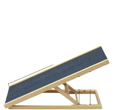 Ramp za pse, nastavljiva višina, nedrseča zasnova -70cm