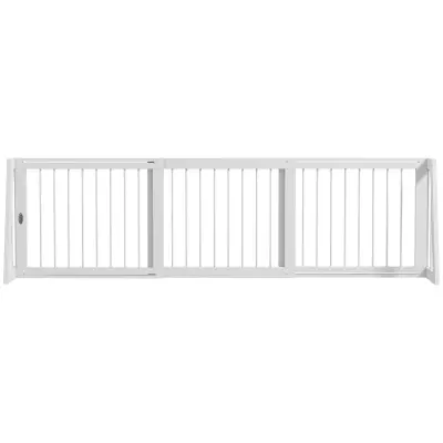 PawHut Varnostna ograjica za pse, 71-190 x 56 cm Raztegljiva varnostna ograjica s 3 paneli