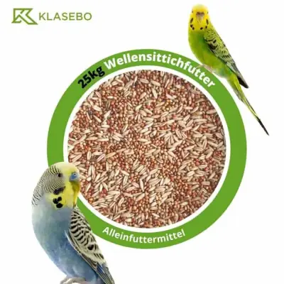 Vogelfutter 25kg aus ausgewogener Samenmischung für Wellensittiche, Kanarienvögel und Kleinvögel  natürliches Premium-Qualitätsfutter
