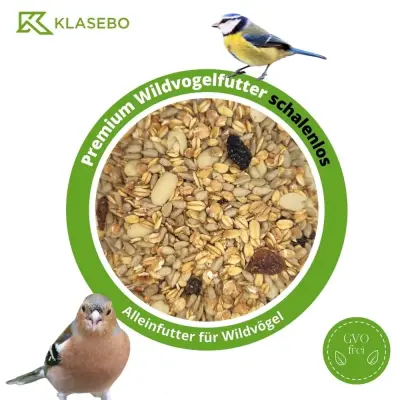 Wildvogelfutter 20 kg Premium ohne Schalen  40  Sonnenblumenkerne, energiereich, ganzjährig