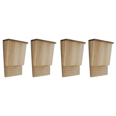vidaXL Hišice za netopirje 4 kosi 22x12x34 cm les