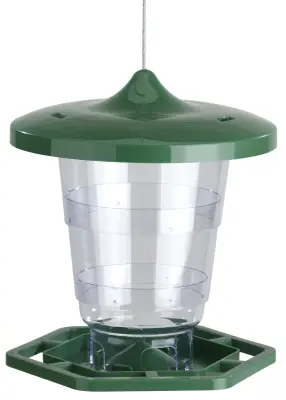 Zelena silosa za ptičjo hrano hiša, teleskopska, 500 g, PP, vodoodporna