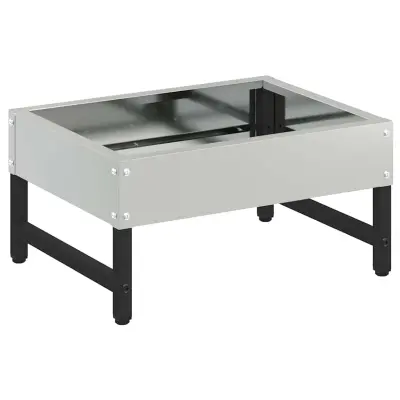 vidaXL Hranilka za ptice srebrna 80 x 28 x 13.5 cm Cinkana jeklena