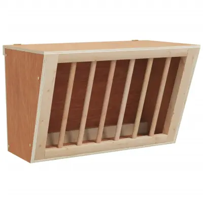 vidaXL Krmilnik za seno za zajce 37x18,5x23 cm iz trdnega lesa jelke