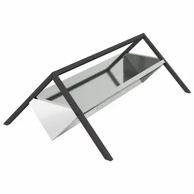 vidaXL Hranilnica za živino srebrna 111 x 76 x 38 cm Cinkana jeklena