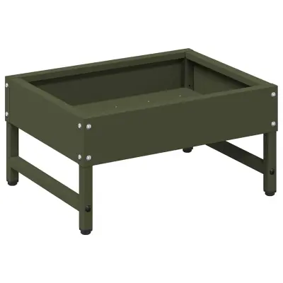 vidaXL Hranilka za ptice Oljčno zelena 80 x 28 x 13.5 cm