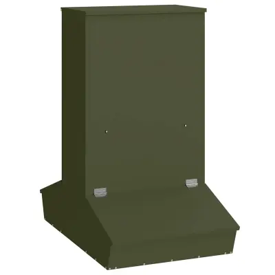 vidaXL Hranilnik za prašiče Oljčno zelena 82 x 51 x 91,5 cm