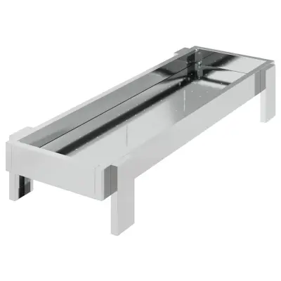 vidaXL Krmilna posoda za kokoši srebrna 80 x 28 x 13.5 cm