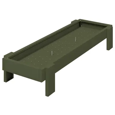 vidaXL Krmilna posoda za kokoši Oljčno zelena 80 x 28 x 13.5 cm