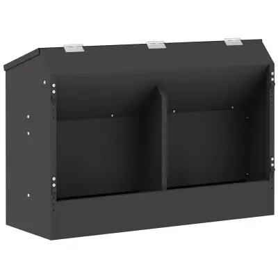 vidaXL Hranilnica za zajce Črna 64.5 x 25.5 x 45.5 cm