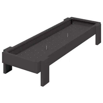 vidaXL Krmilna posoda za kokoši Črna 80 x 28 x 13.5 cm