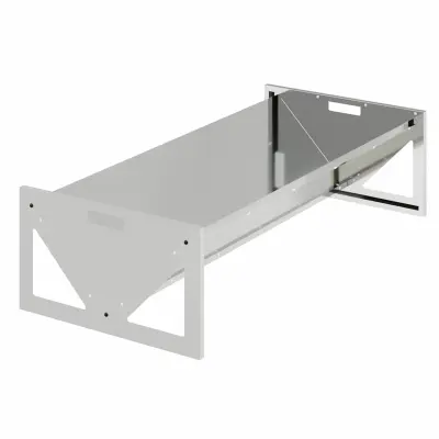 vidaXL Hranilnica za živino srebrna 108 x 50 x 28 cm Cinkana jeklena