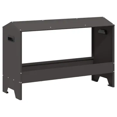 vidaXL Krmilna posoda za kokoši Črna 81 x 32 x 53,5 cm