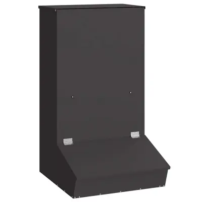 vidaXL Hranilnik za prašiče Črna 55 x 51 x 91,5 cm