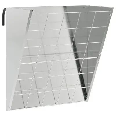 vidaXL Viseči hranilnik za seno srebrna 61 x 33 x 66 cm