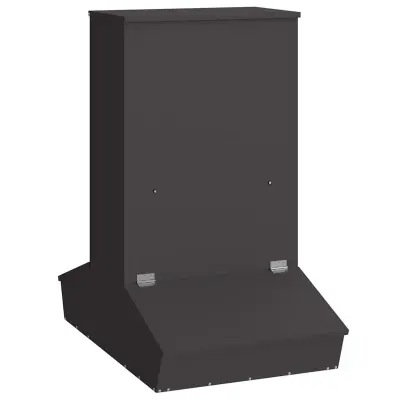 vidaXL Hranilnik za prašiče Črna 82 x 51 x 91,5 cm