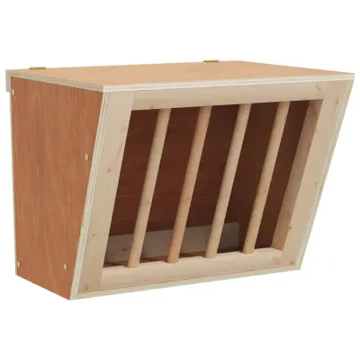 vidaXL Krmilnik za seno za zajce 25x18,5x20,5 cm iz trdnega lesa jelke