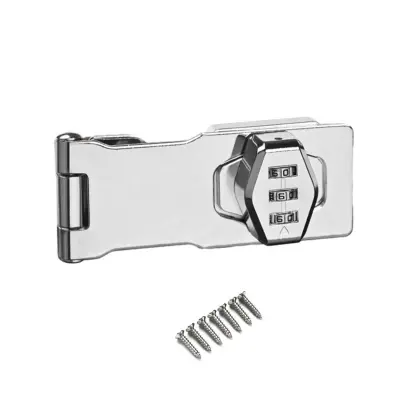 4-inch kombinacijska zaponka za predal, cinkova zlitina, brez ključa Silver