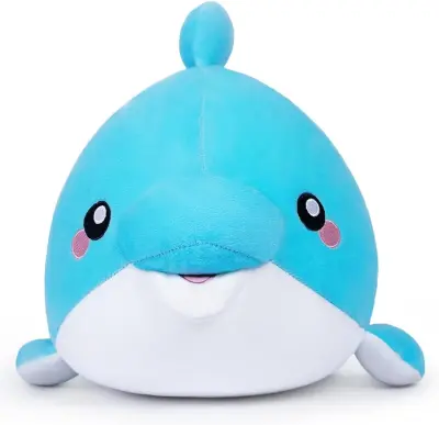 Plišasti modri delfin igrača in mehka blazina, morske živali, 25 cm, darilo za otroke in dekoracija otroške sobe