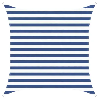 vidaXL Sončno platno Modra in bela 2 x 2 m 100% poliester Oxford