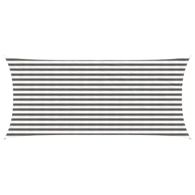 vidaXL Senčna platna Svetlo siva in bela. 2 x 4,5 m HDPE