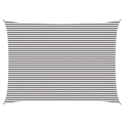vidaXL Senčna platna Svetlo siva in bela. 5 x 8 m HDPE
