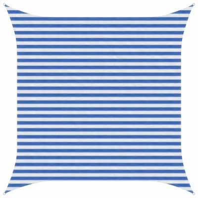 vidaXL Senčna platna Modra in bela 3,6 x 3,6 m HDPE