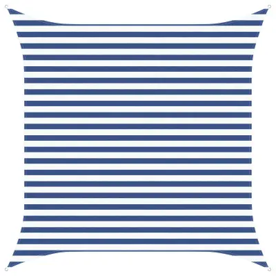 vidaXL Sončno platno Modra in bela 3 x 3 m 100% poliester Oxford