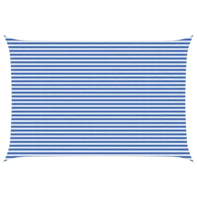 vidaXL Senčna platna Modra in bela 4 x 7 m HDPE