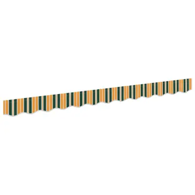vidaXL Zaslon tende Zelena in rumena 330 x 20 cm Platno