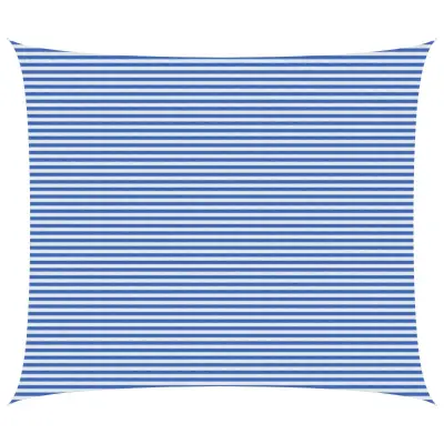 vidaXL Senčna platna Modra in bela 6 x 8 m HDPE