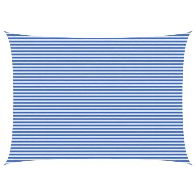 vidaXL Senčna platna Modra in bela 5 x 7 m HDPE