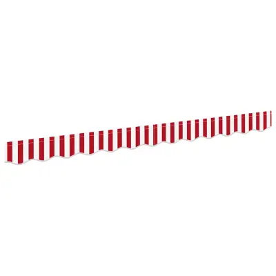 vidaXL Zaslon tende Rdeča in bela 230 x 20 cm Platno