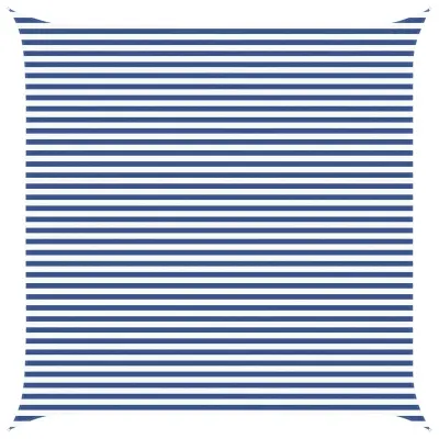 vidaXL Sončno platno Modra in bela 5 x 5 m 100% poliester Oxford