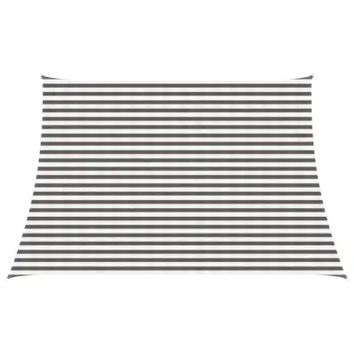 vidaXL Senčna platna Svetlo siva in bela. 3 / 4 x 3 m HDPE