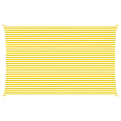 vidaXL Sončno platno Rumena in Bela 8 x 5 m 100% poliester Oxford
