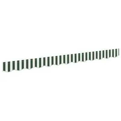 vidaXL Zaslon tende Zelena in Bela 330 x 20 cm Platno