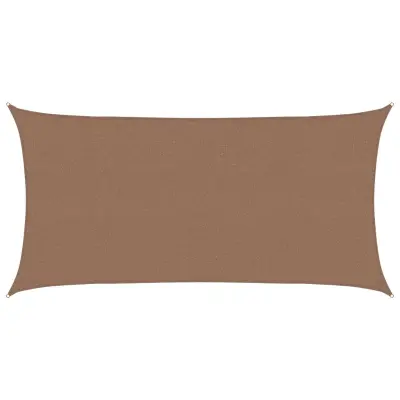 vidaXL Senčna platna Taupe 2,5 x 6 m HDPE