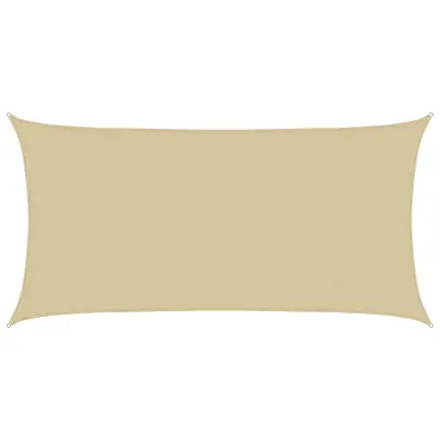 vidaXL Senčna platna Bež 2 x 6 m HDPE