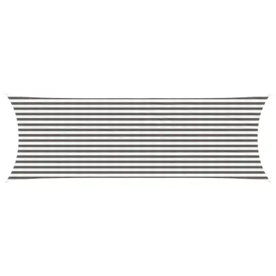 vidaXL Senčna platna Svetlo siva in bela. 2 x 6 m HDPE