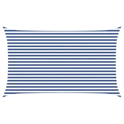 vidaXL Sončno platno Modra in bela 5 x 3 m 100% poliester Oxford