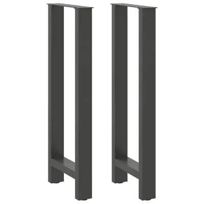 vidaXL Noge za barsko mizo antracitne barve 2 kosa 40 x (100-101) cm jeklo