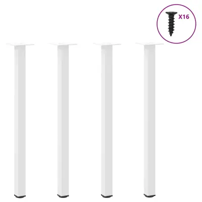 vidaXL Noge za konzolno mizico 4 kosi bele 72-74 cm jeklo