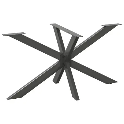 vidaXL Noge jedilne mize pajkove oblike antracitne 150x78x(72-73) cm jeklo