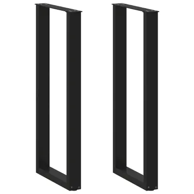 vidaXL Noge za barsko mizo v obliki črke U, 2 kosa, črne, 50 x (110-111) cm, jeklo