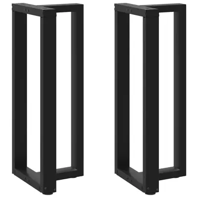 vidaXL Noge za barsko mizo v obliki črke T, 2 kosa, črne, 40x35x(100-101) cm, jeklo