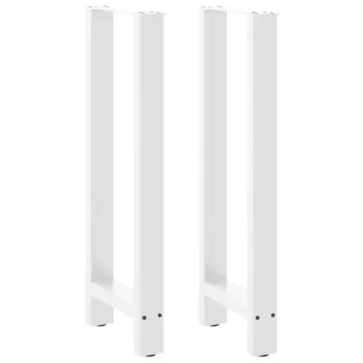 vidaXL Noge za barsko mizo bele barve 2 kosa 50 x (100-101) cm jeklo